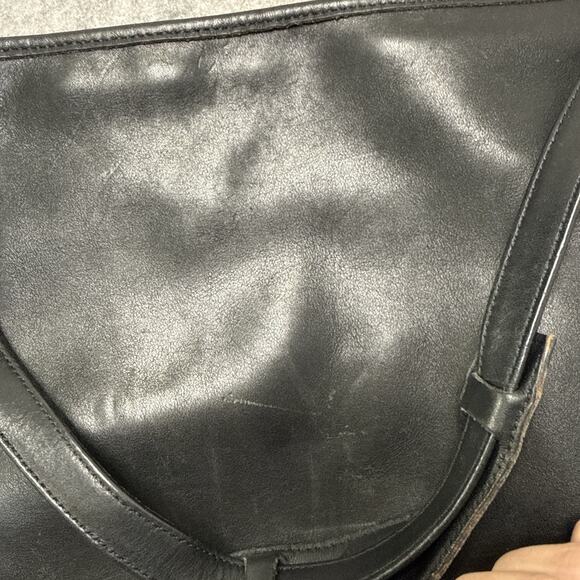 Vintage Genuine Coach 9213 Black Leather Shoulder BAG Medium Hobo - Picture 12 of 12